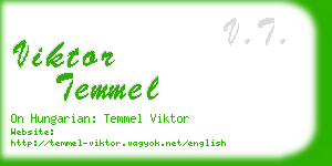 viktor temmel business card